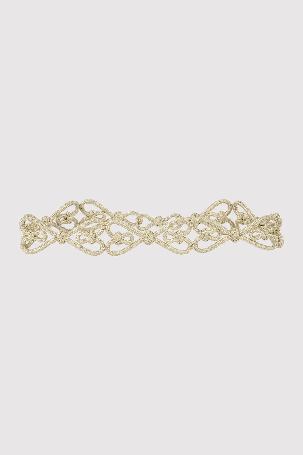 Lina Metallic Braided Rope Waist Belt in Cartier