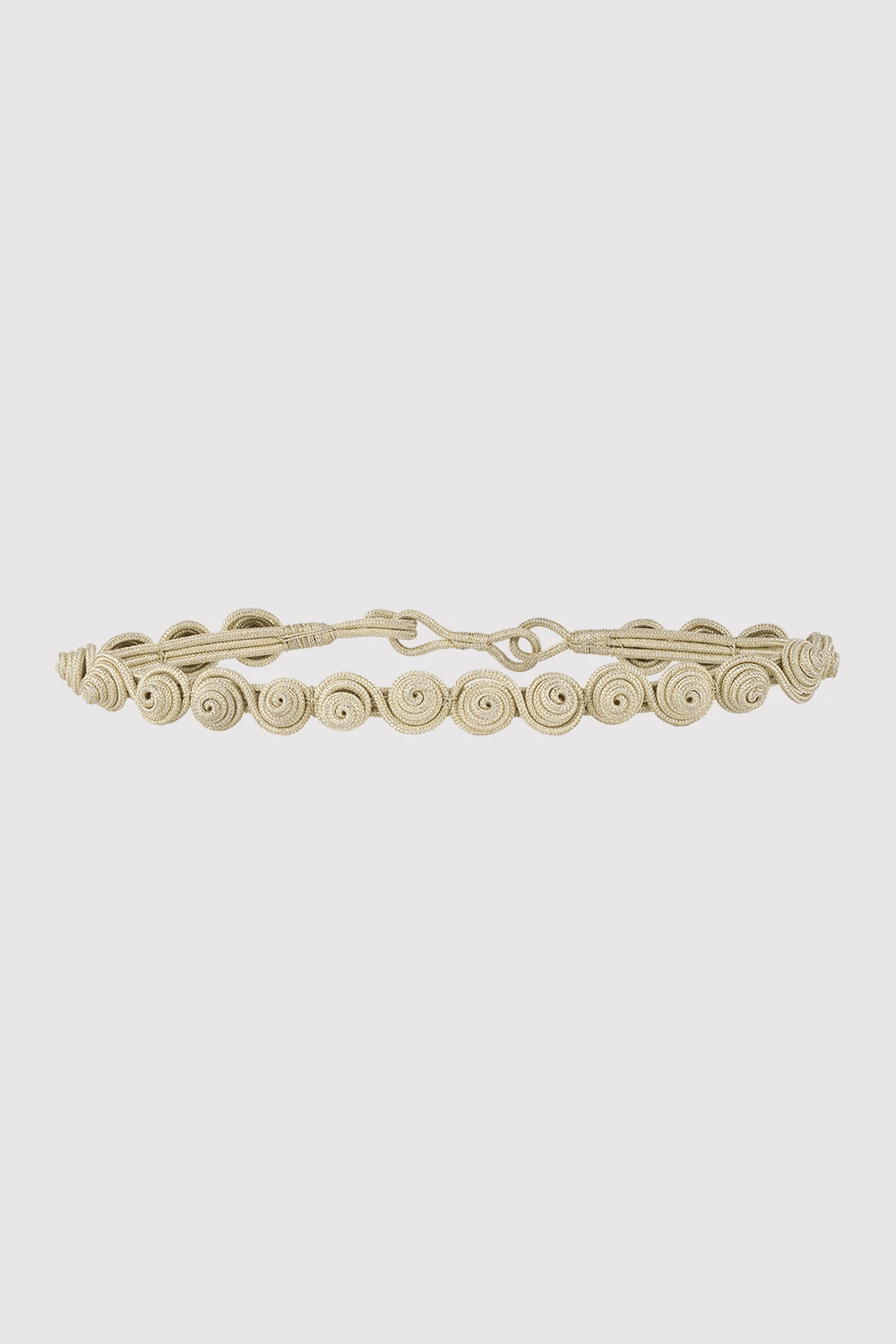 Maysa Metallic Braided Rope Waist Belt in Cartier