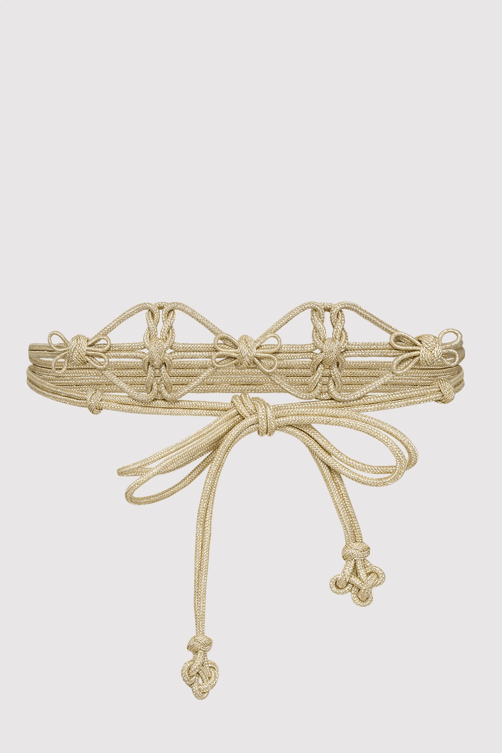 Raghad Metallic Braided Rope Waist Belt in Cartier