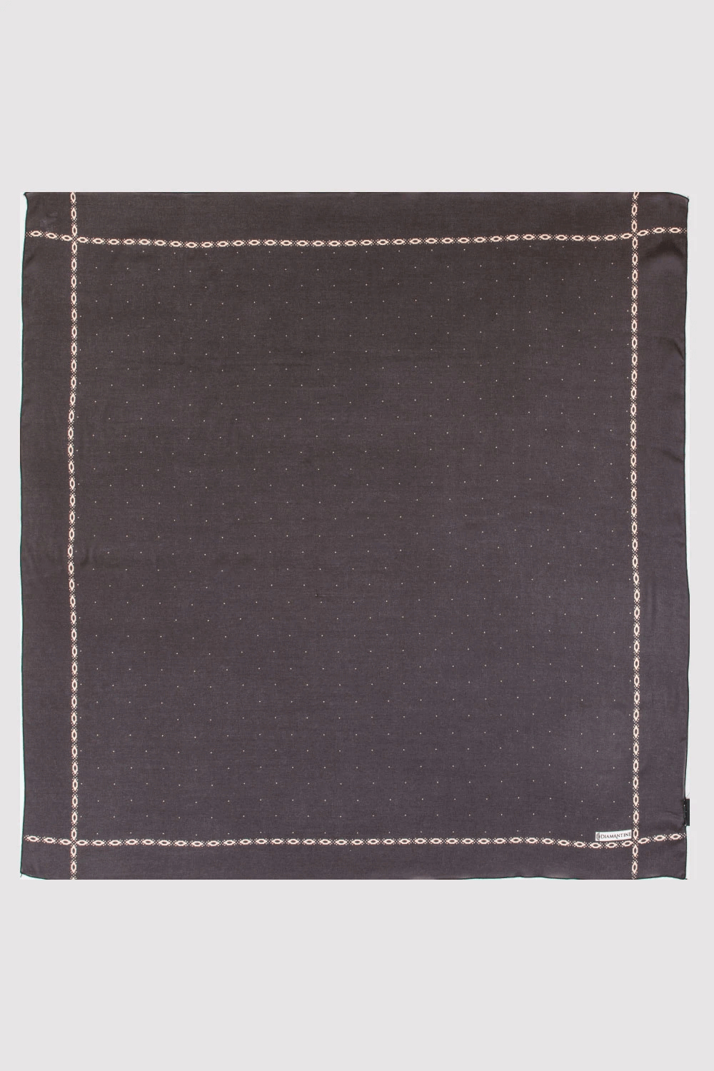 Satin Scarf in Black & Gold Print