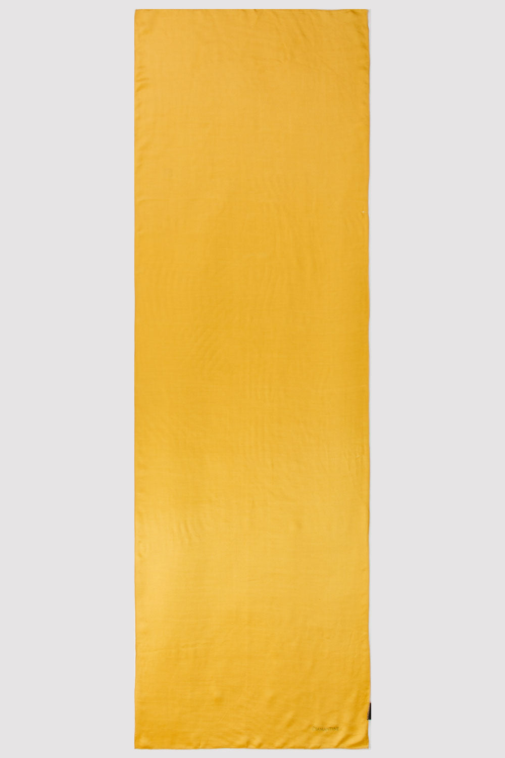 Simple Plain Silk Scarf in Bright Yellow