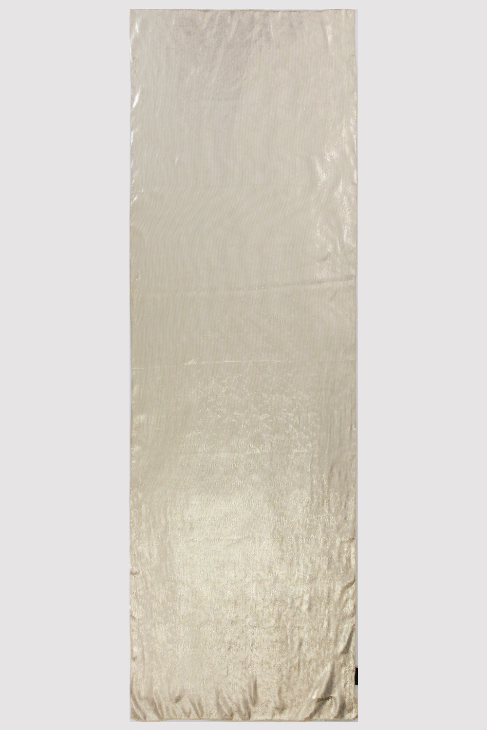 Zari Jacquard Floral Scarf in Warm Silver