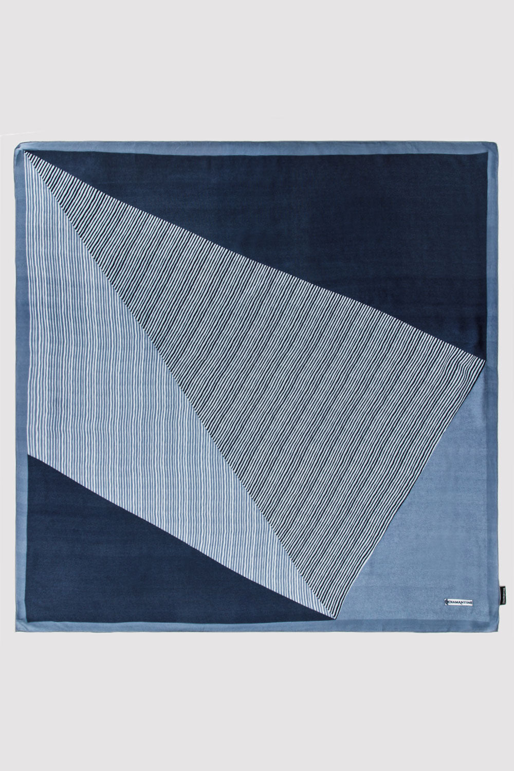 Silk Satin Scarf in Grey Print