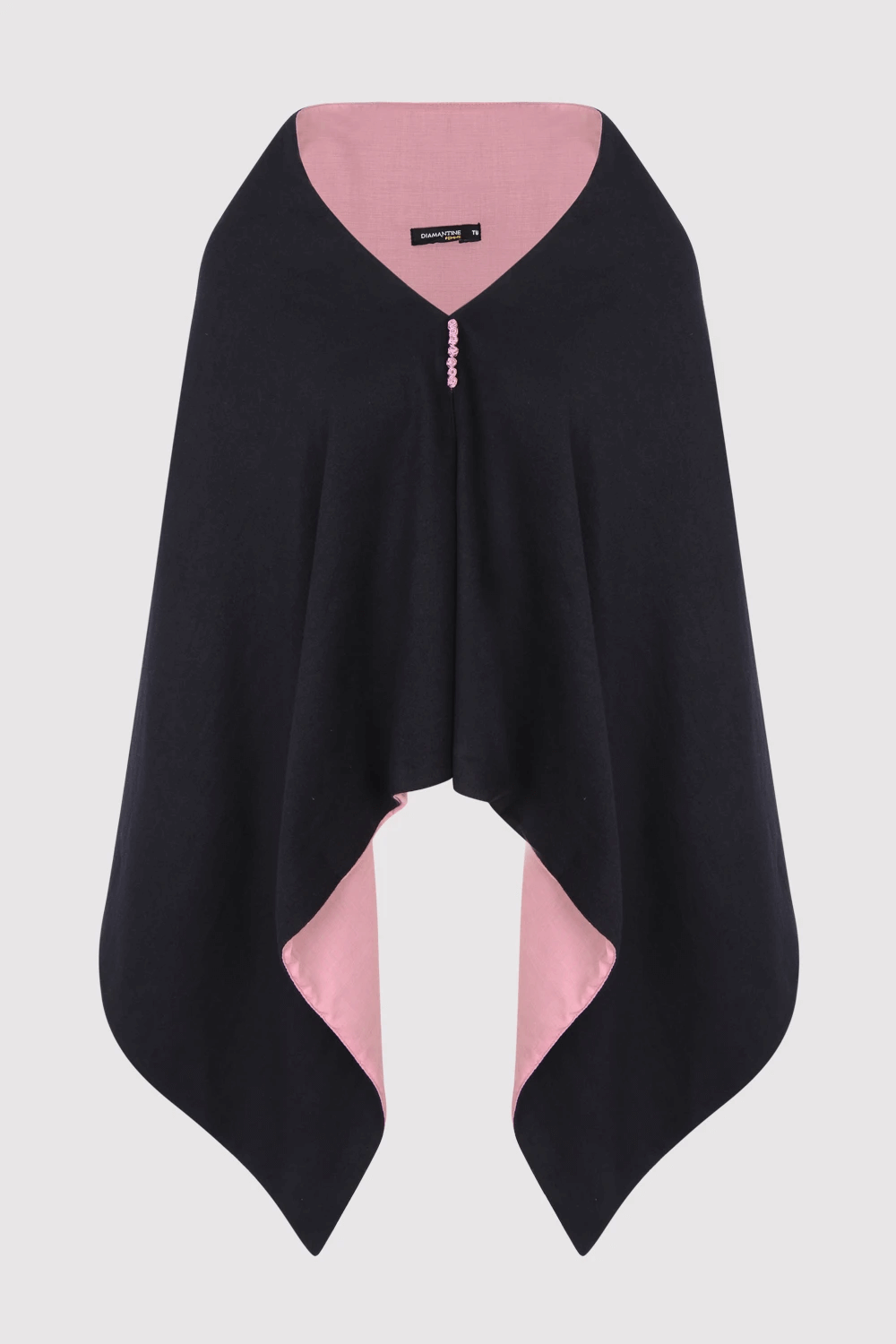 Cape Lilya in Two-Tone Black and Mauve