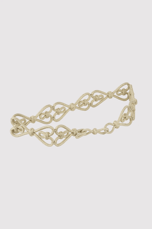 Lina Metallic Braided Rope Waist Belt in Cartier