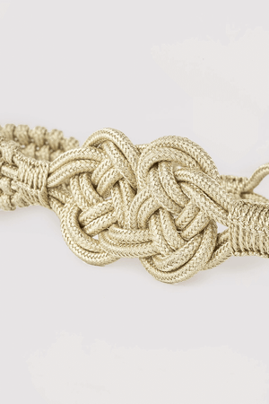 Bassant Metallic Braided Rope Waist Belt in Cartier