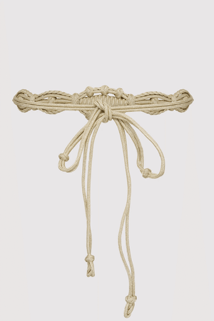 Rajoua Metallic Braided Rope Waist Belt in Cartier