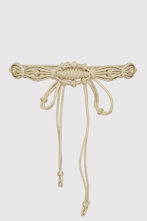 Rajoua Metallic Braided Rope Waist Belt in Cartier