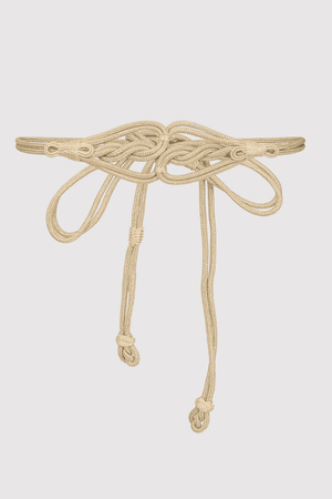 Razal Metallic Braided Rope Belt in Cartier
