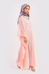 Kaftan Cherine Satin Dress in Pink