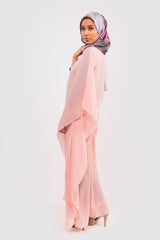 Kaftan Cherine Satin Dress in Pink