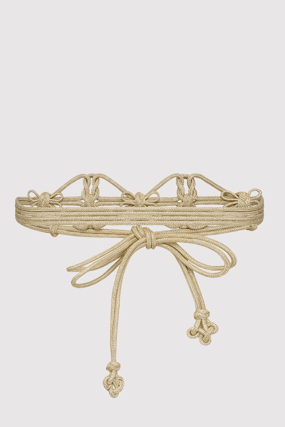 Raghad Metallic Braided Rope Waist Belt in Cartier