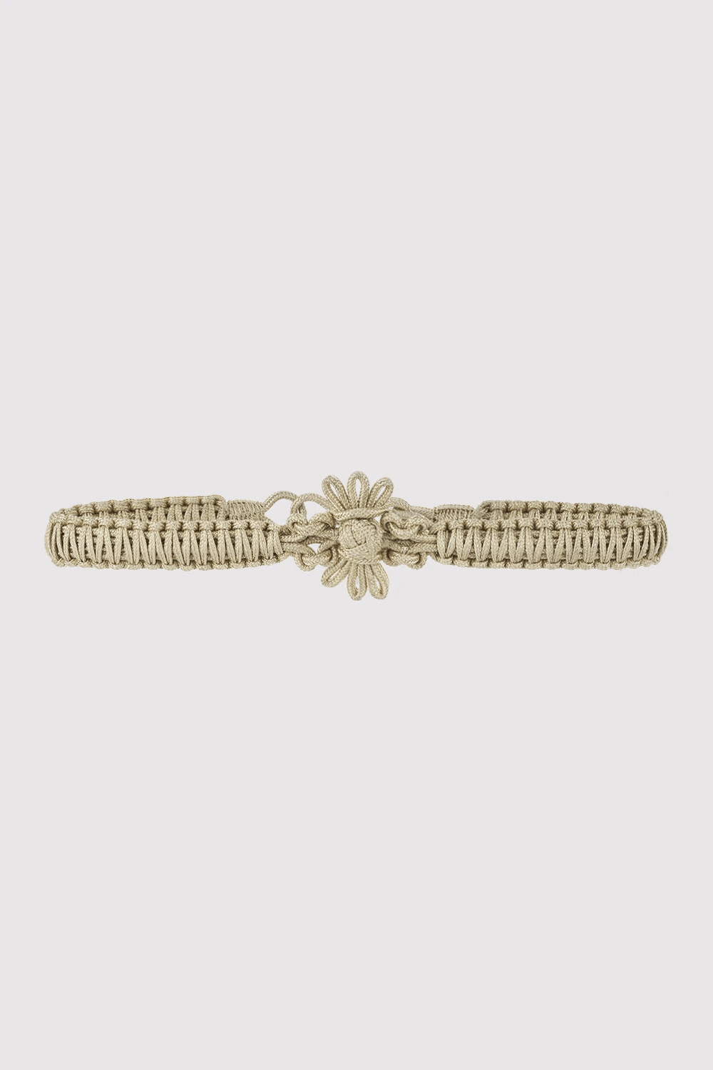 Fajr Metallic Braided Rope Non-Leather Belt in Gold