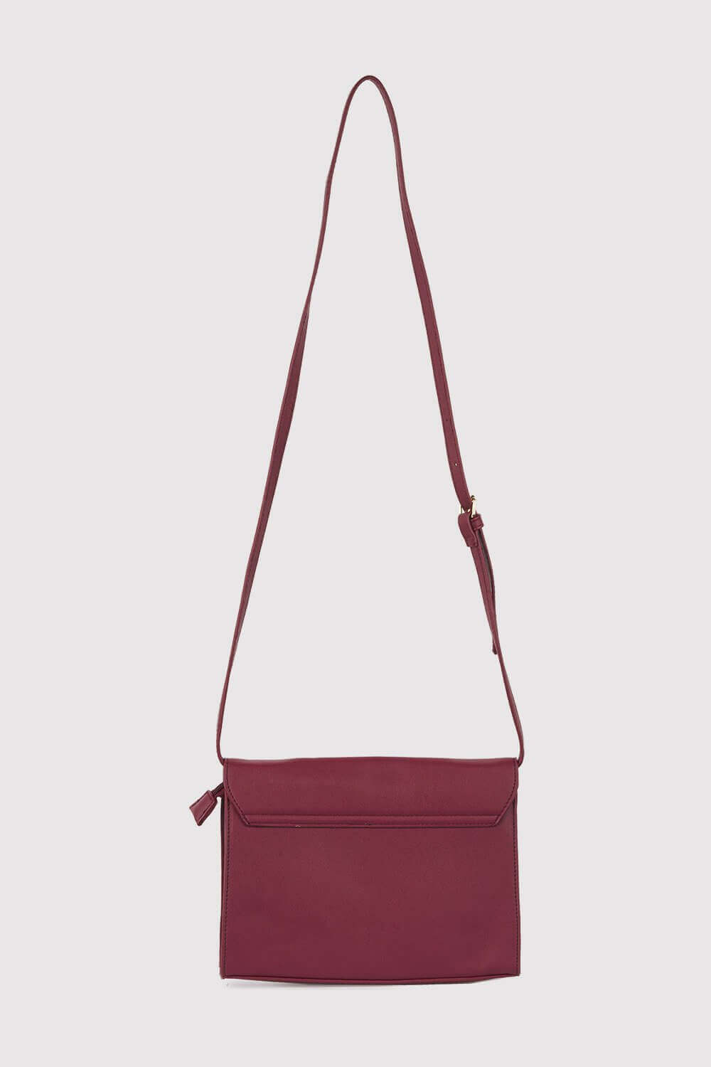 Avelino Faux Leather Cross Body Adjustable Strap Multi-Coloured Tassel Bag in Burgundy
