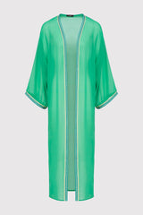 Amazon Women's Chiffon Sheer Long Sleeve Kimono Cape in Green