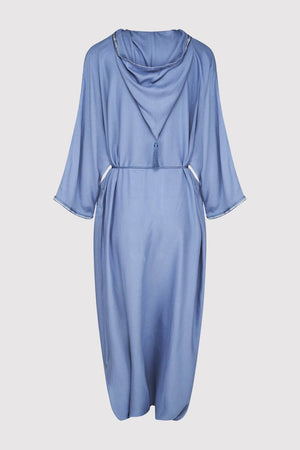 Nesrine Hooded Jumpsuit in Blue