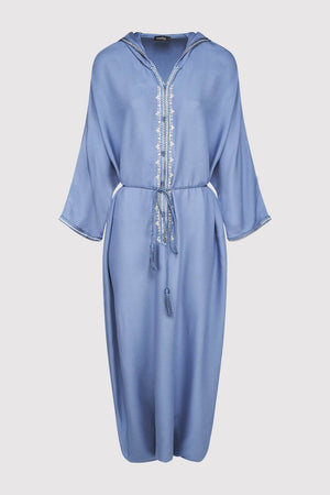 Nesrine Hooded Jumpsuit in Blue