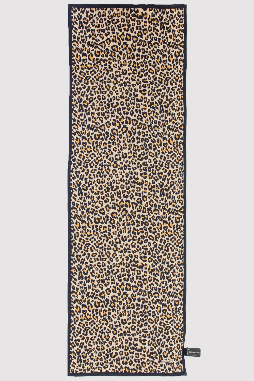 Silk Satin Scarf in Classic Leopard Print