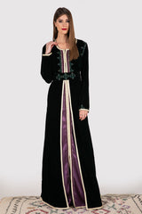 Lebssa Syrene Two-Piece Dress Set in Purple & Green