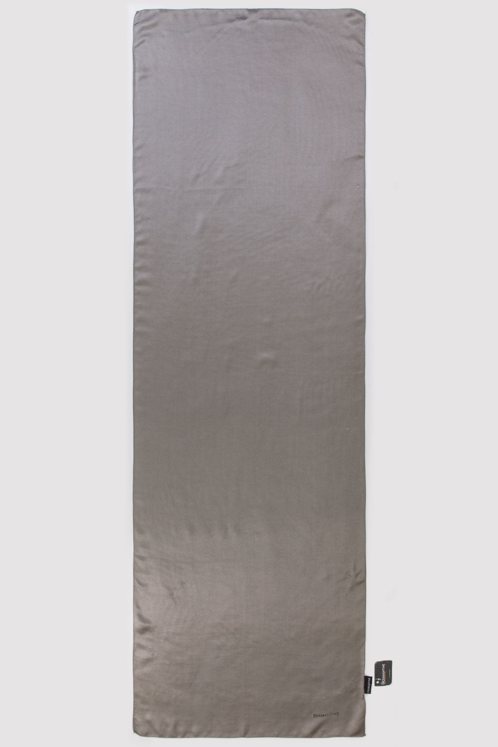 Simple Plain Silk Scarf in Rich Grey