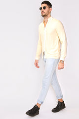 Firass Long Sleeve Men's Button-Up Embroidered Tunic Shirt in White